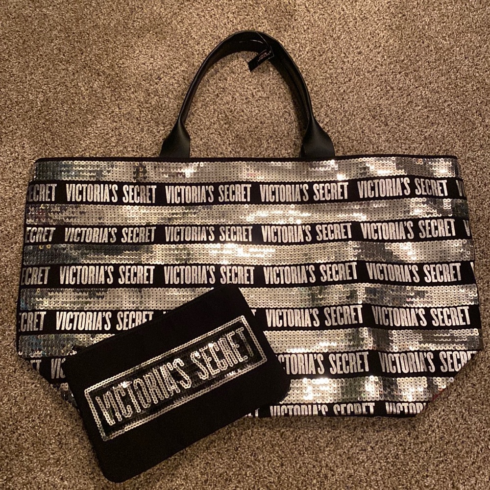 Victoria’s Secret Limited edition sequins Tote/weekender bag with pouch